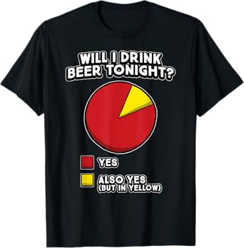 Funny Beer Drinker Quote - Will I Drink Beer Tonight? YES T-Shirt