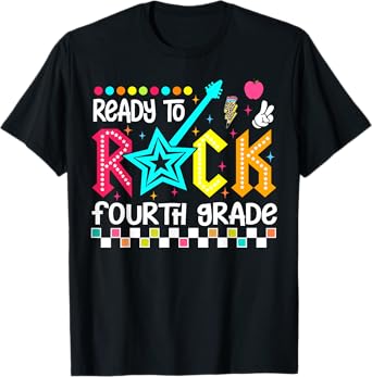 Ready To Rock Fourth Grade Back To School 4th Grade Boys Kid T-Shirt