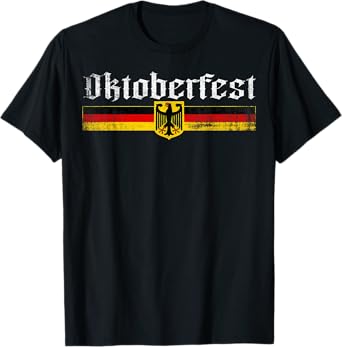 Oktoberfest Drinking Men Women Vintage German Flag Prost T-Shirt