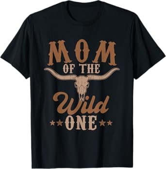 Mom Of The Wild One Cowboy Western Rodeo Party Matching T-Shirt