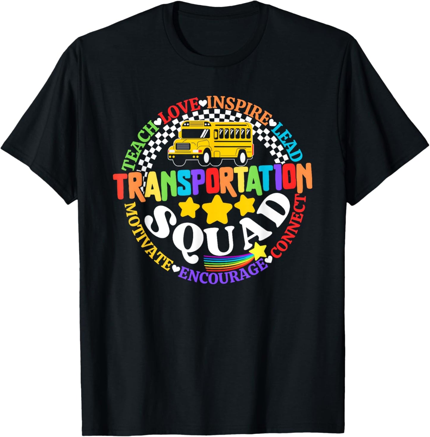 Transportation Squad Back To School Bus Driver Monitor Aide T-shirt by TeeBrew