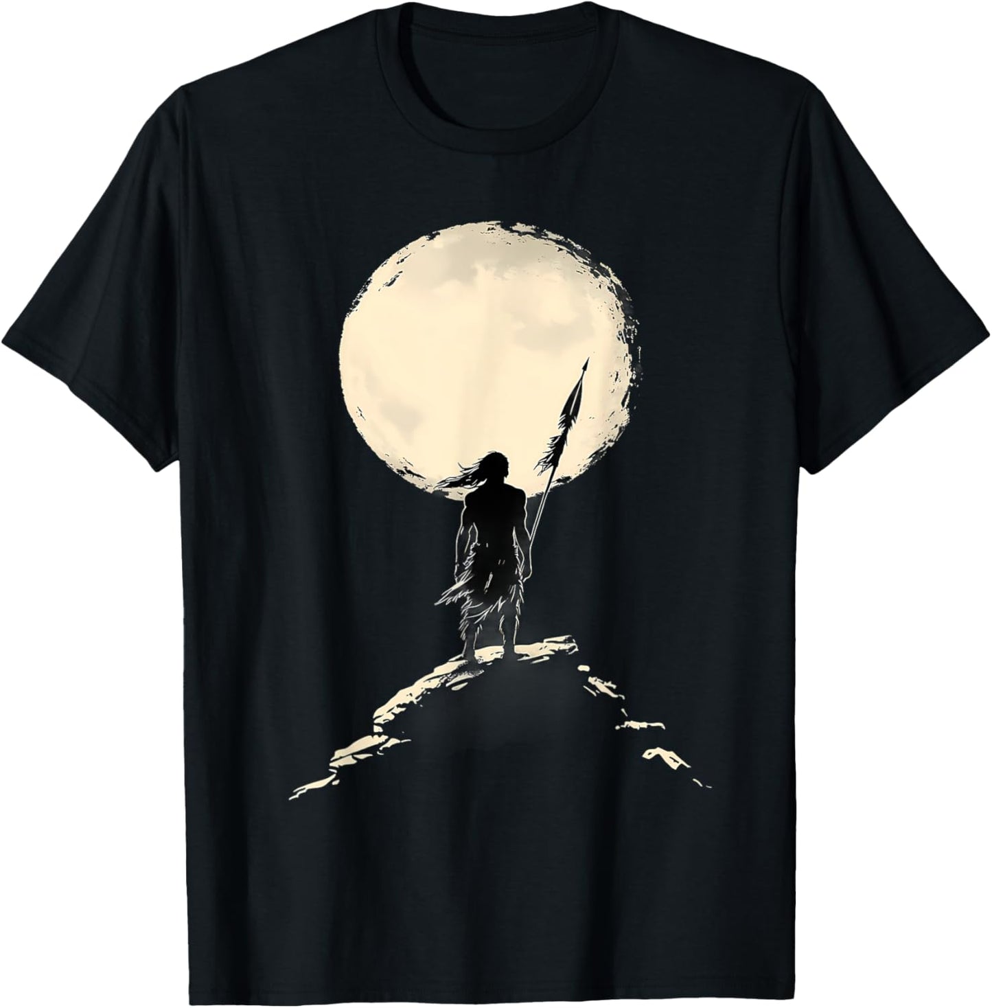 Indian Chief Moon Native American Feather Headdress T-Shirt