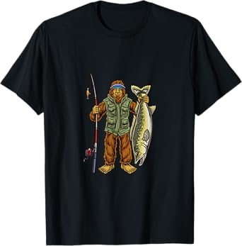 Walleye Fishing Sauger Hunting Bigfoot Fishermen T-Shirt