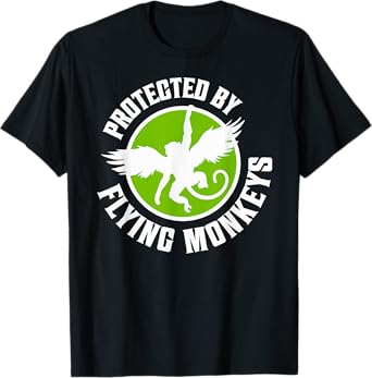 Protected by Flying Monkeys Funny Halloween T-Shirt