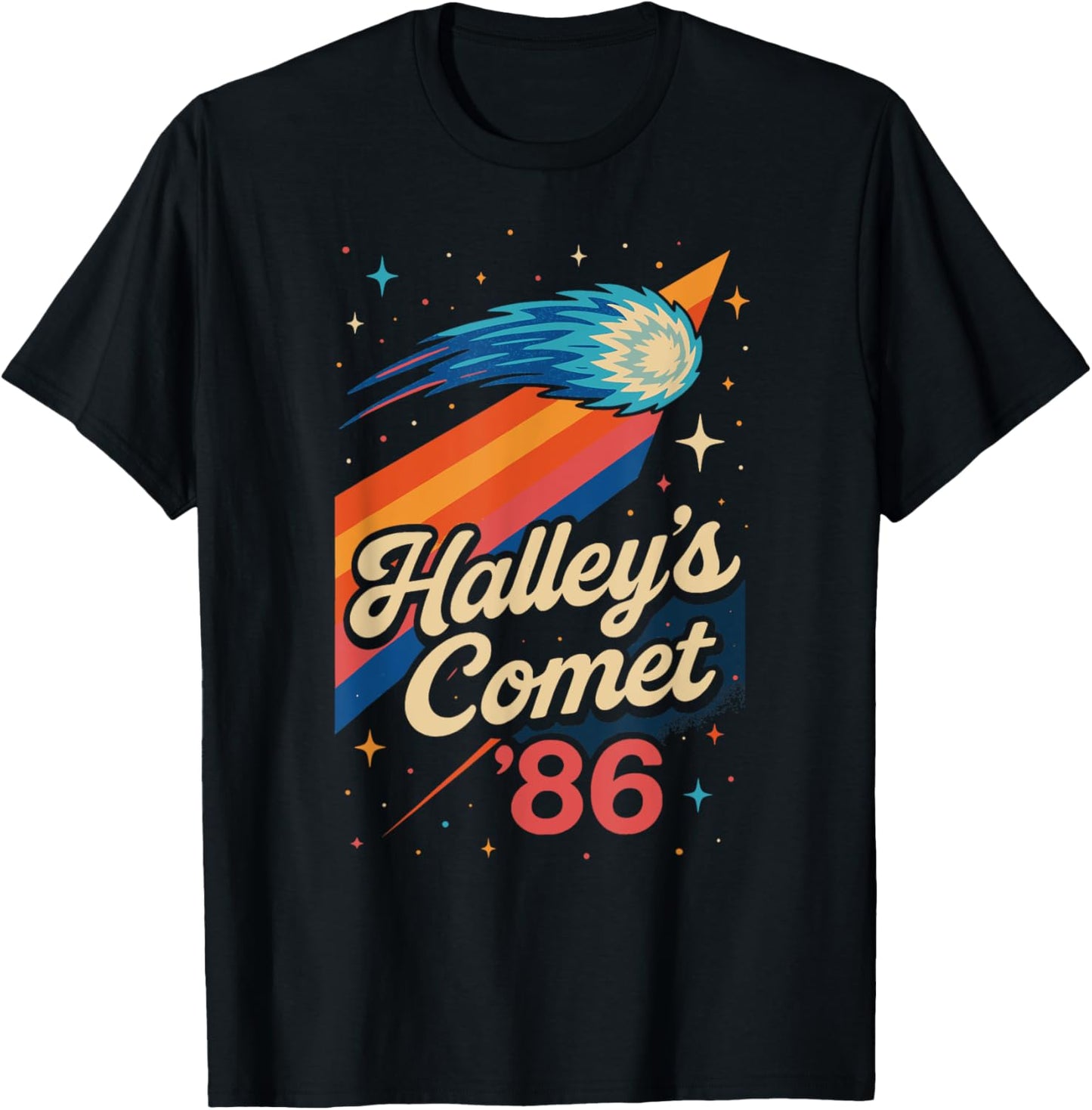 Halley’s Comet 1986 Retro Space Lover Design T-Shirt
