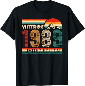 Vintage 1989 Limited Edition Classic 1989 Vintage Birthday T-Shirt