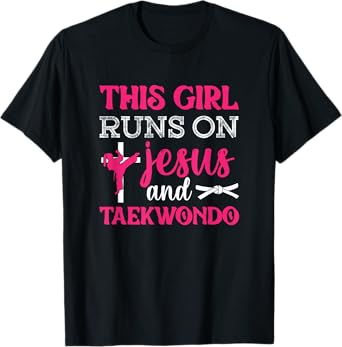 This Girl Jesus Taekwondo Woman Religion Karate T-Shirt
