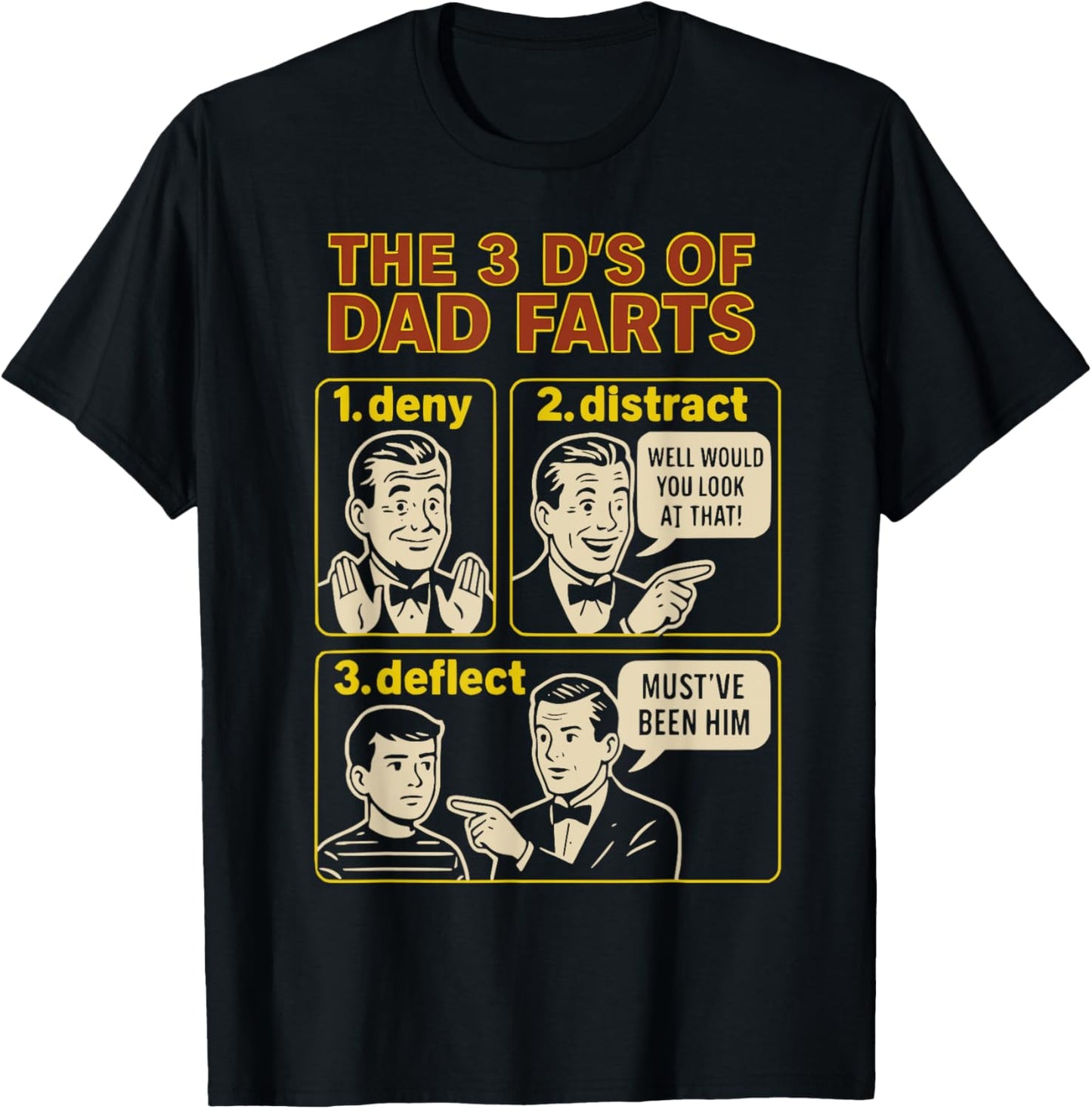 Vintage Dad Fart Funny Father's Day Farting Humor Gag Retro T-Shirt