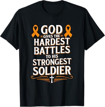 God Gives Hardest Battle Kidney Cancer Awareness T-Shirt