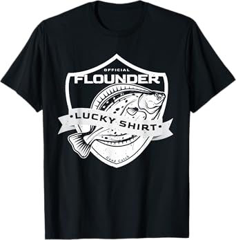 Flounder Lucky Shirt Funny Accessories to Flounder Fishing T-Shirt