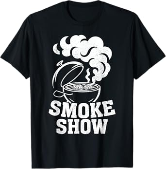 Smoke Show Bbq Pit Meat Smoker Grill Dad Chef Mens Grilling T-Shirt