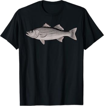 Striper Fishing Striped Bass Fish Outdoor Fisherman Angler T-Shirt