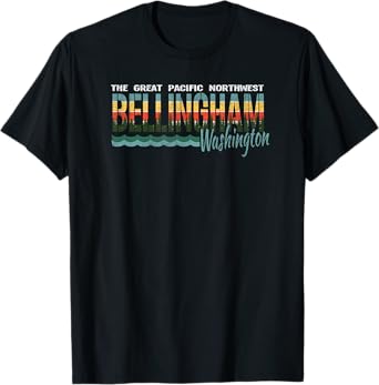 Distressed Retro Bellingham WA Pacific Northwest Shirt PNW T-Shirt