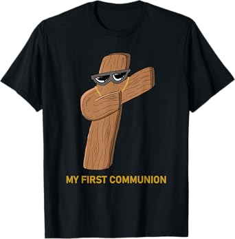 My First Communion Funny Dabbing Cross 1st Communion Kids T-Shirt