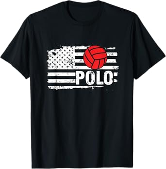 US Flag American Water Polo Swimming Pool Sport T-Shirt
