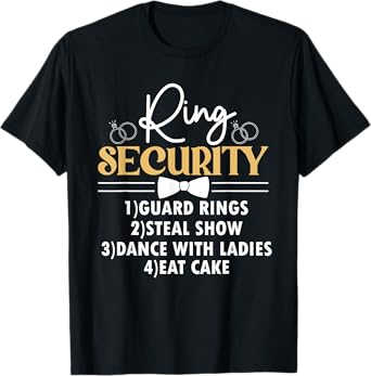 Kids Ring Security Ring Bearer Boys Wedding Party Marriage T-Shirt