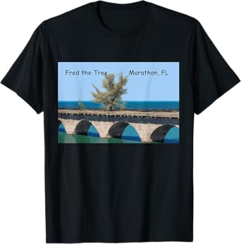 Fred the Tree Florida Keys 7 mile bridge Marathon T-Shirt