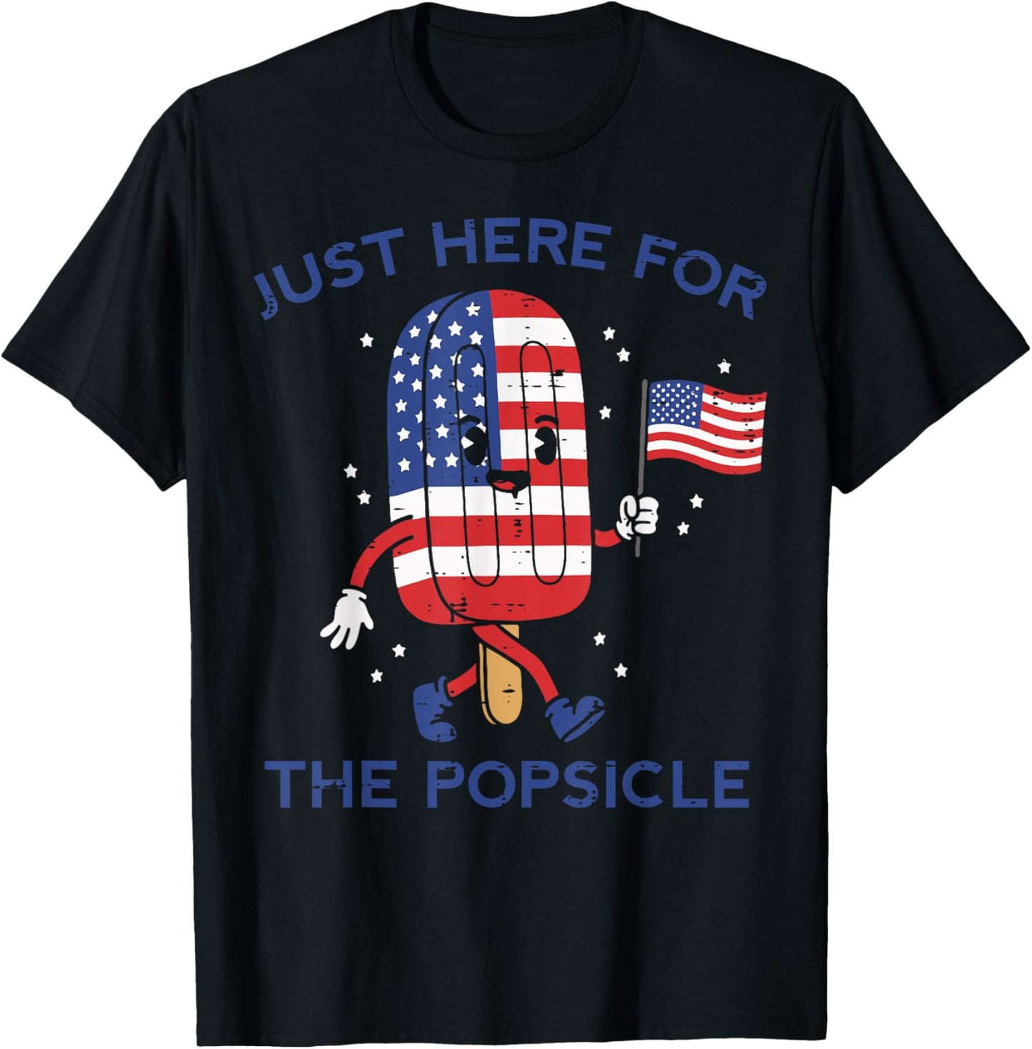 4th Of July Here For Popsicle American Kids Men Women T-Shirt