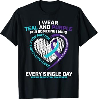 In Loving Memory Shirts Tshirt Suicide Prevention Awareness T-Shirt