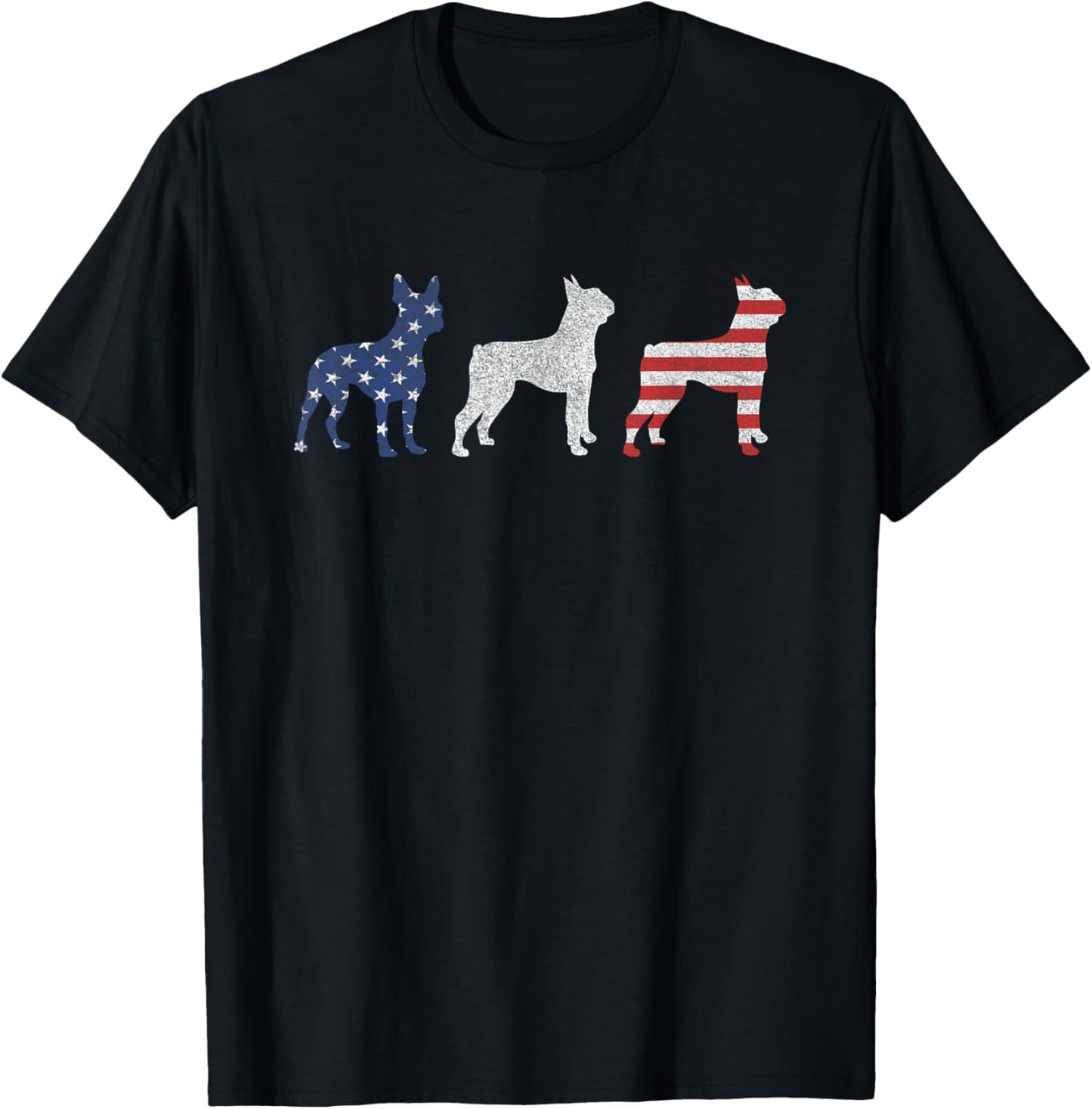 Boston Terrier 4th Of July Dog Patriotic Usa Flag Man Woman T-shirt
