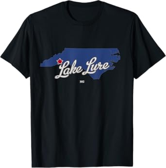 Lake Lure North Carolina NC Map T-Shirt