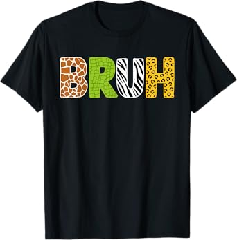 Funny Bruh Safari Animals Wildlife Jungle Zookeeper Boy Kids T-Shirt
