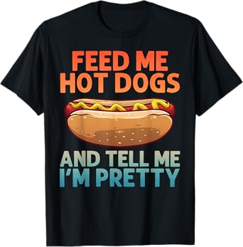 Funny Hot Dog Art For Men Women Kids Hot Dog Stand Hot Dog T-Shirt
