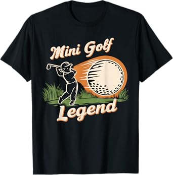 Mini Golf Legend Funny Miniature Golf Champion Vintage Kids T-Shirt