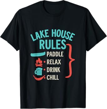 Lake House Rules Lake Life Graphic Print T-Shirt