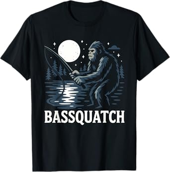 Bassquatch Bass Fishing Bigfoot Sasquatch T-Shirt