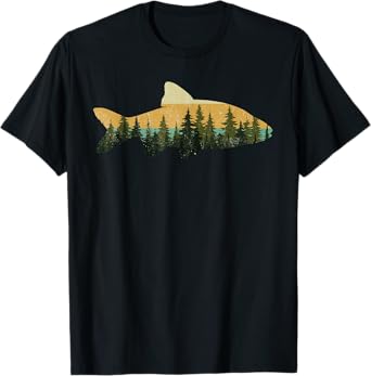 Trout Fly Fishing Outdoor Forest Nature Wildlife Fisherman T-Shirt