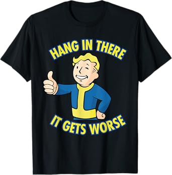 Hang In There It Gets Worse Boy Kids Funny Cute Meme T-Shirt