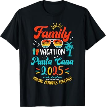 Family Vacation 2025 Punta Cana Matching Summer Vacation T-Shirt