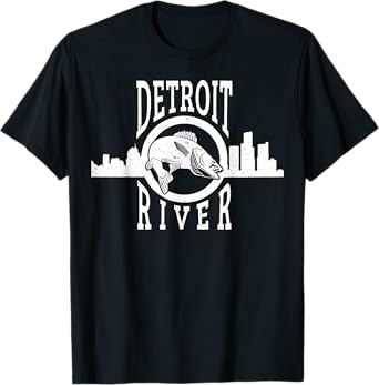 Detroit River Walleye Fishing T Shirt for Men Women T-Shirt