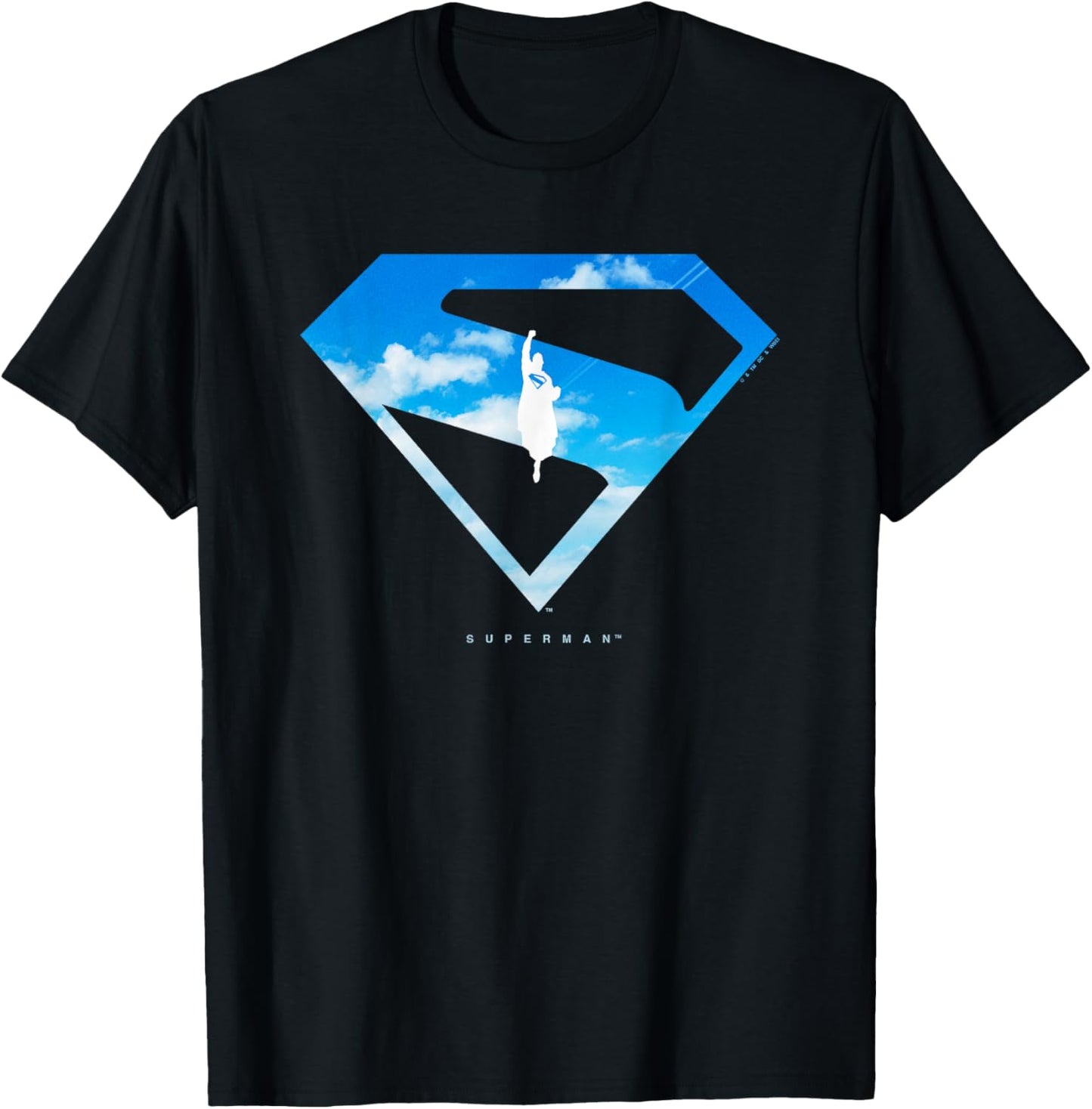 Superman (2025) Flying Through The Sky S-Shield Logo T-Shirt