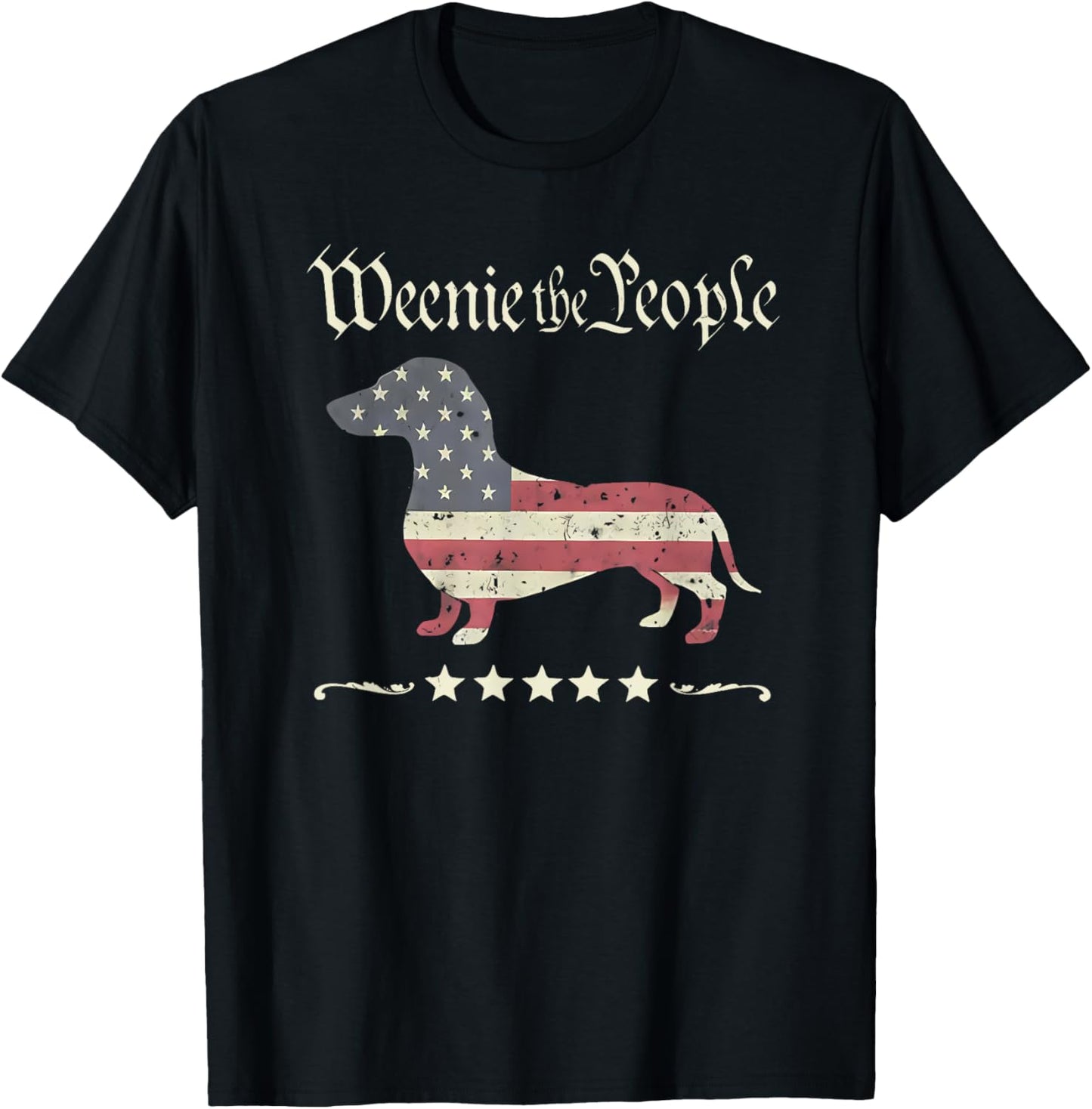 Weenie The People Dachshund 4th Of July T-shirt