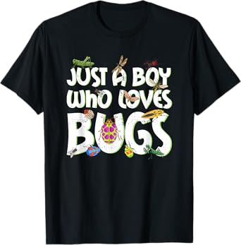 Just A Boy Who Loves Bugs Funny Kids Boys T-Shirt