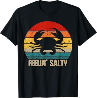 Feelin Salty Maryland Crab Sunset Graphic T-Shirt