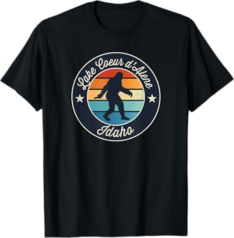 Lake Coeur d'Alene Idaho Sasquatch Souvenir T-Shirt