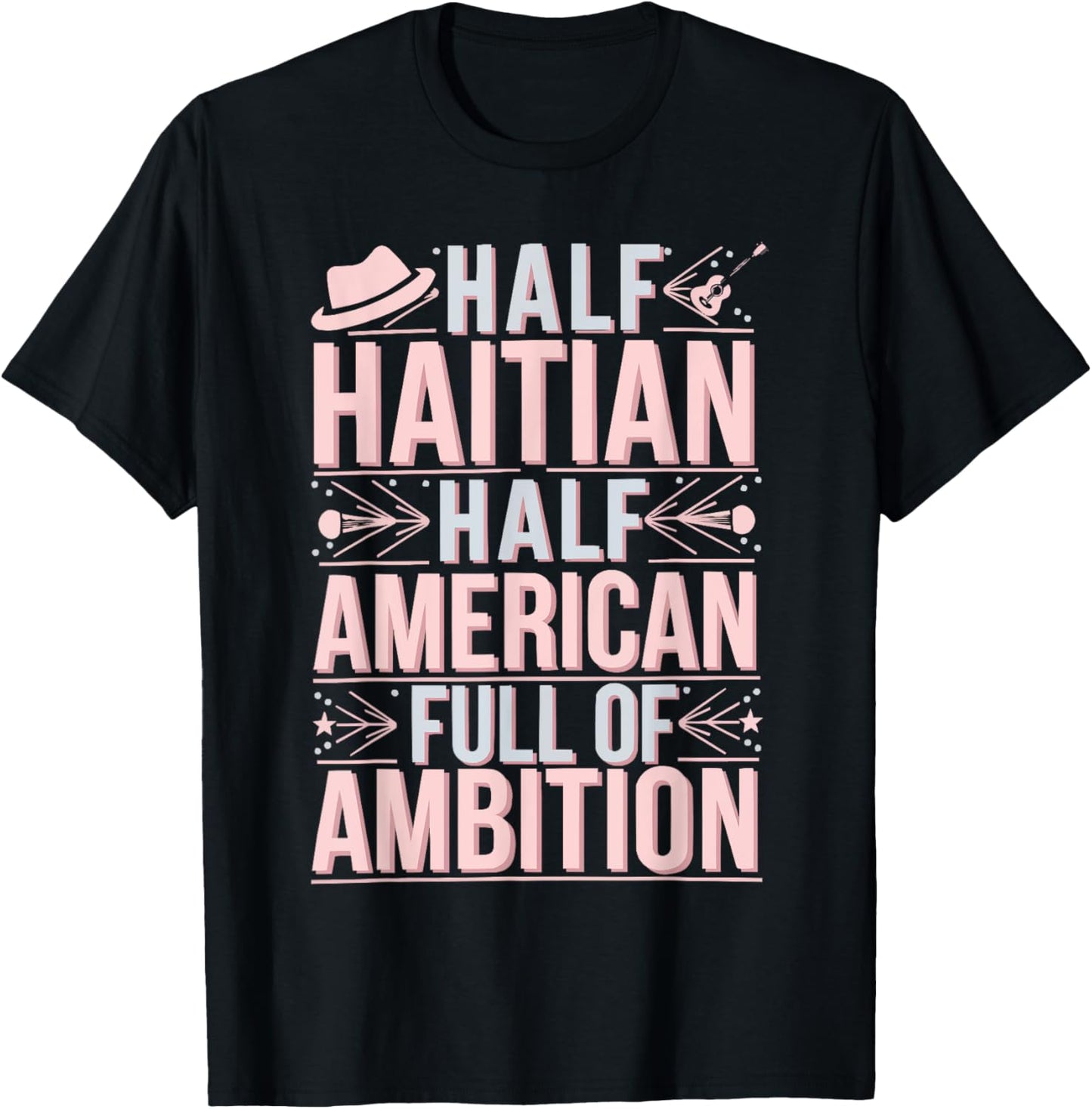 Half Haitian Half American USA Flag Haiti America T-Shirt