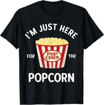 Funny Popcorn Lover Gifts Cinema Movie Snack Lover Men Kid T-Shirt