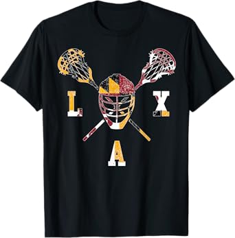 Maryland Lacrosse Lover Tee Maryland Flag Family Vacation T-Shirt