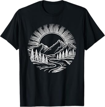 Outdoors Nature Cool Hiking Camping Summer Women Men Graphic T-Shirt