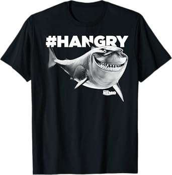 Disney Pixar Finding Dory Vintage Faded Bruce #Hangry Logo T-Shirt
