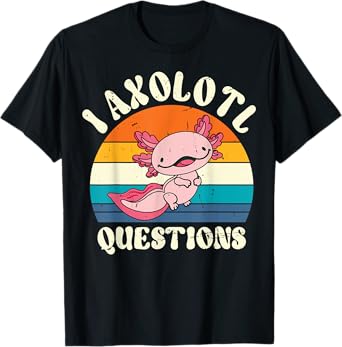 Vintage I Axolotl Questions Cute Axolotl Kids Novelty T-Shirt