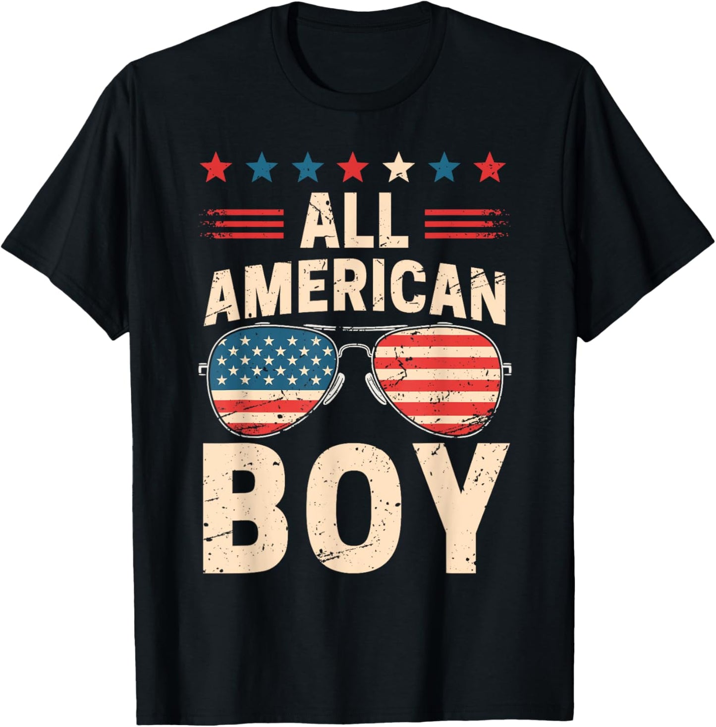 All American Boy 4th Of July Usa Sunglasses Family Matching T-shirt