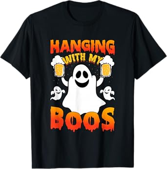 Hanging with My Boos - Funny Halloween Ghost Party T-Shirt