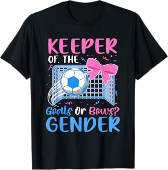Keeper Of The Gender Goals or Bows Gender Reveal Party T-Shirt