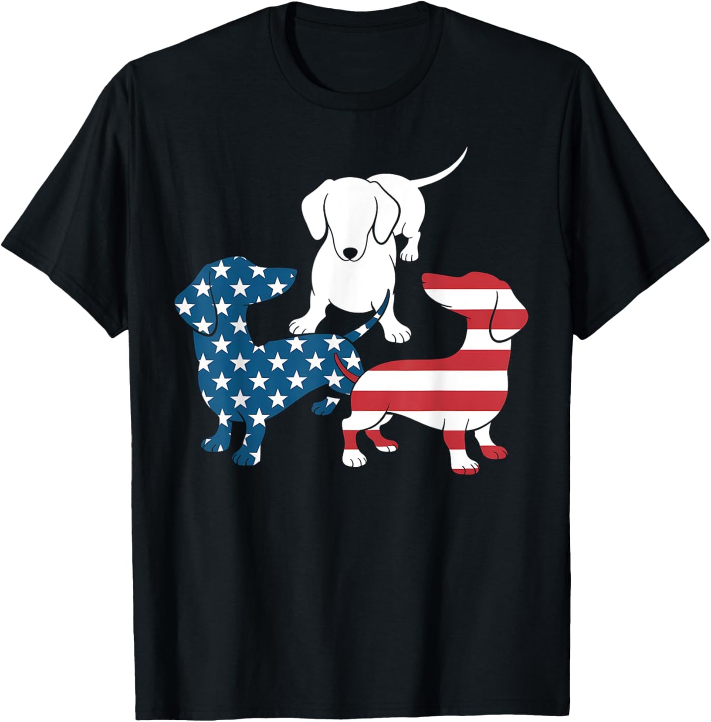 Dachshund Dog 4th Of July American Patriotic Usa Flag T-shirt