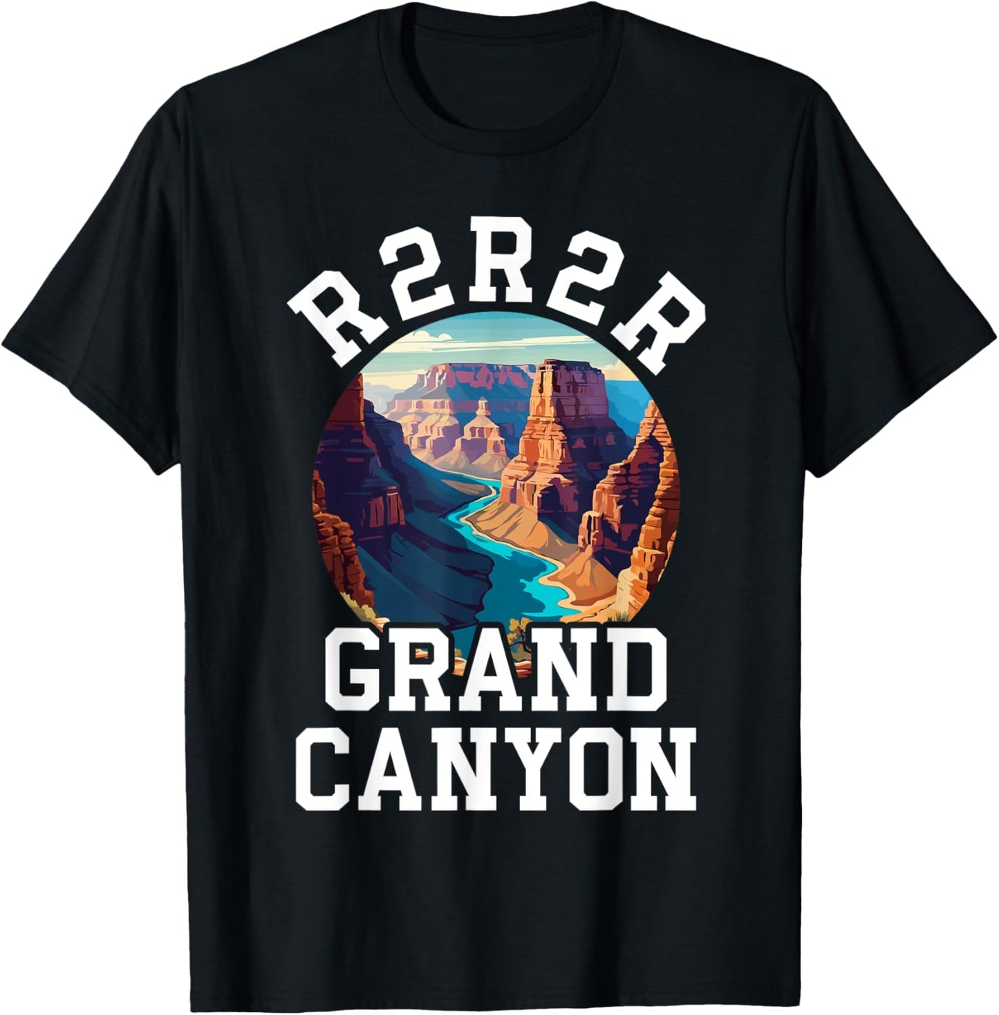 Rim 2 Rim Grand Canyon Trail Run, R2R2R Run Hiking Men Women T-Shirt